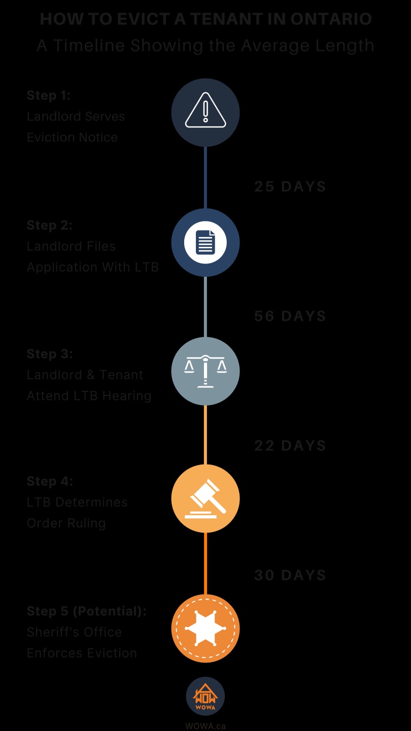 how to evict tenant infographic