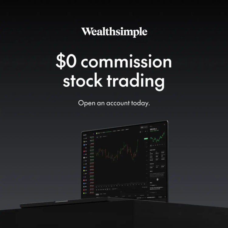 Wealthsimple $0 commission stock trading ad