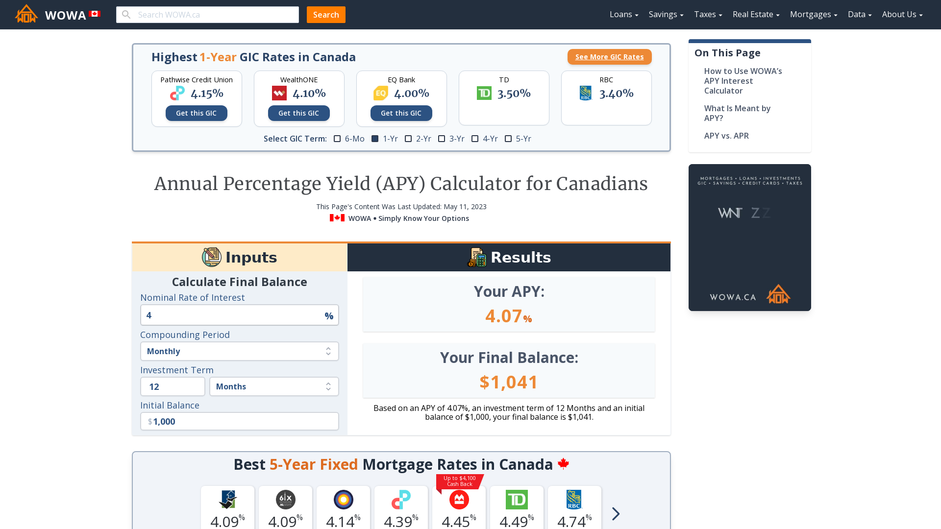 apy savings account canada