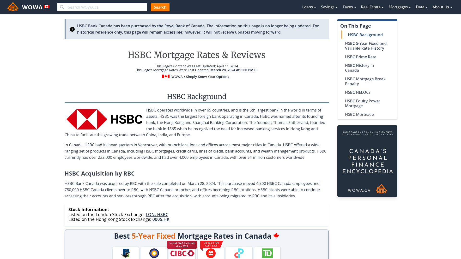 Hsbc 5 Year Variable Mortgage Rate