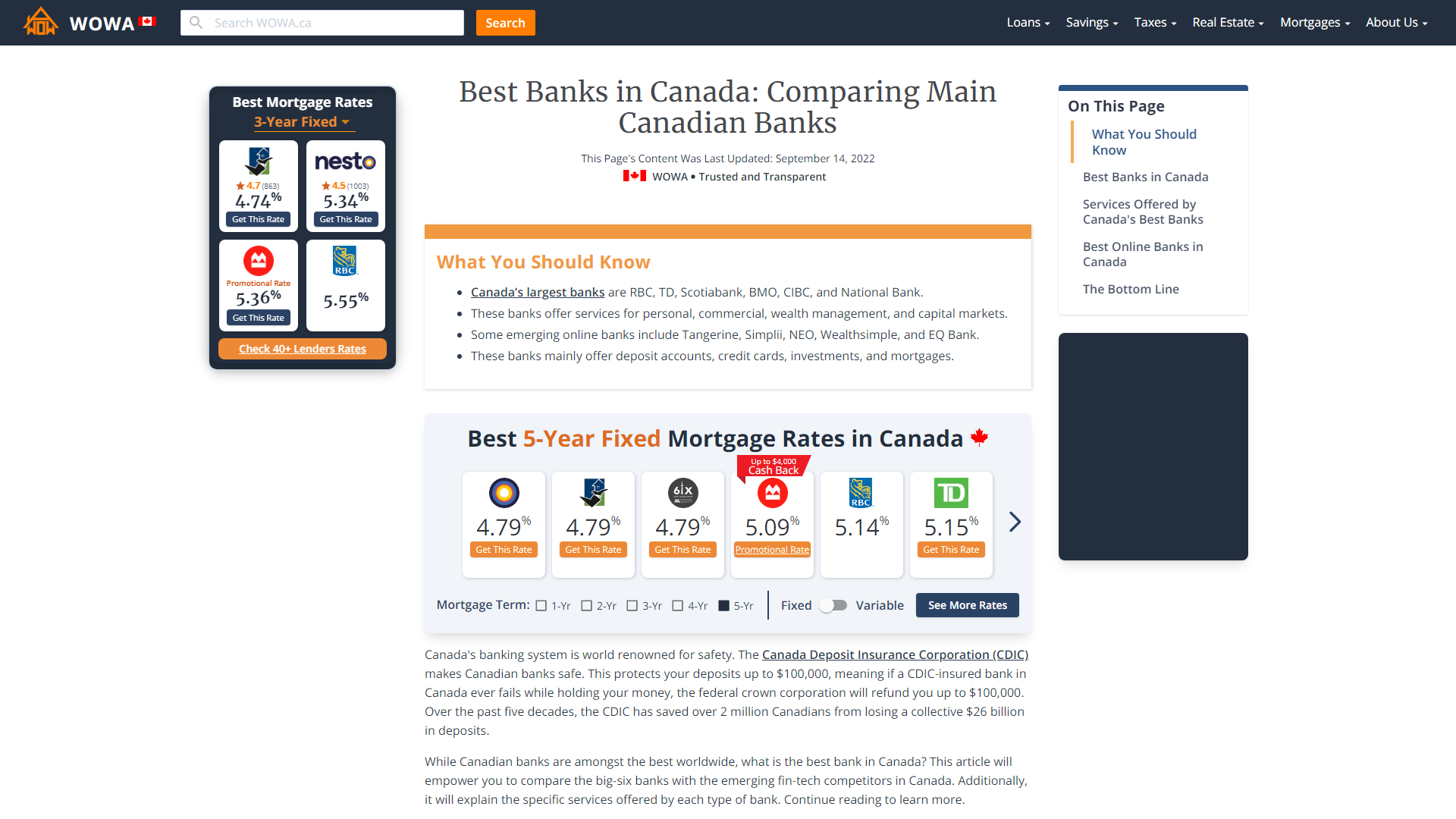Best Banks in Canada Full Comparison WOWA.ca