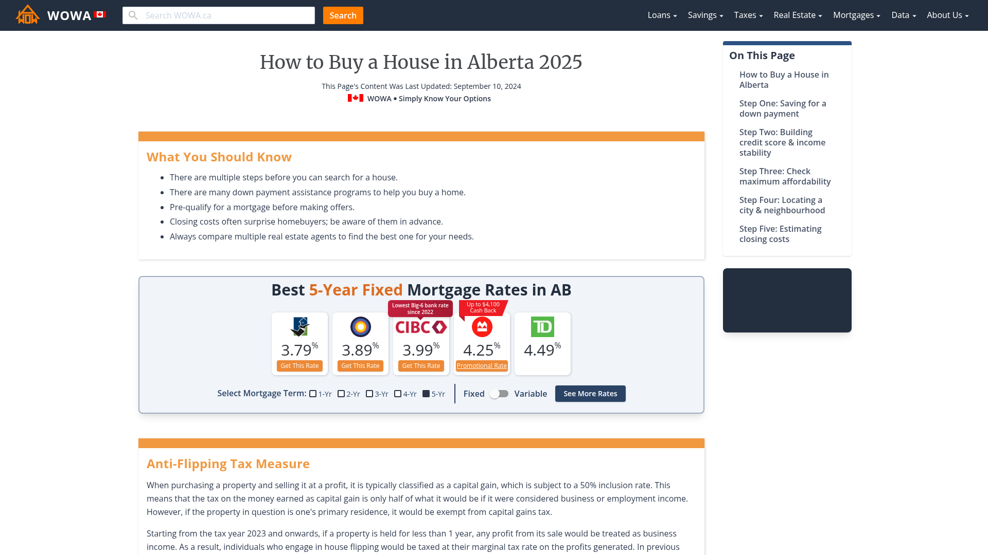 deposit on house offer alberta