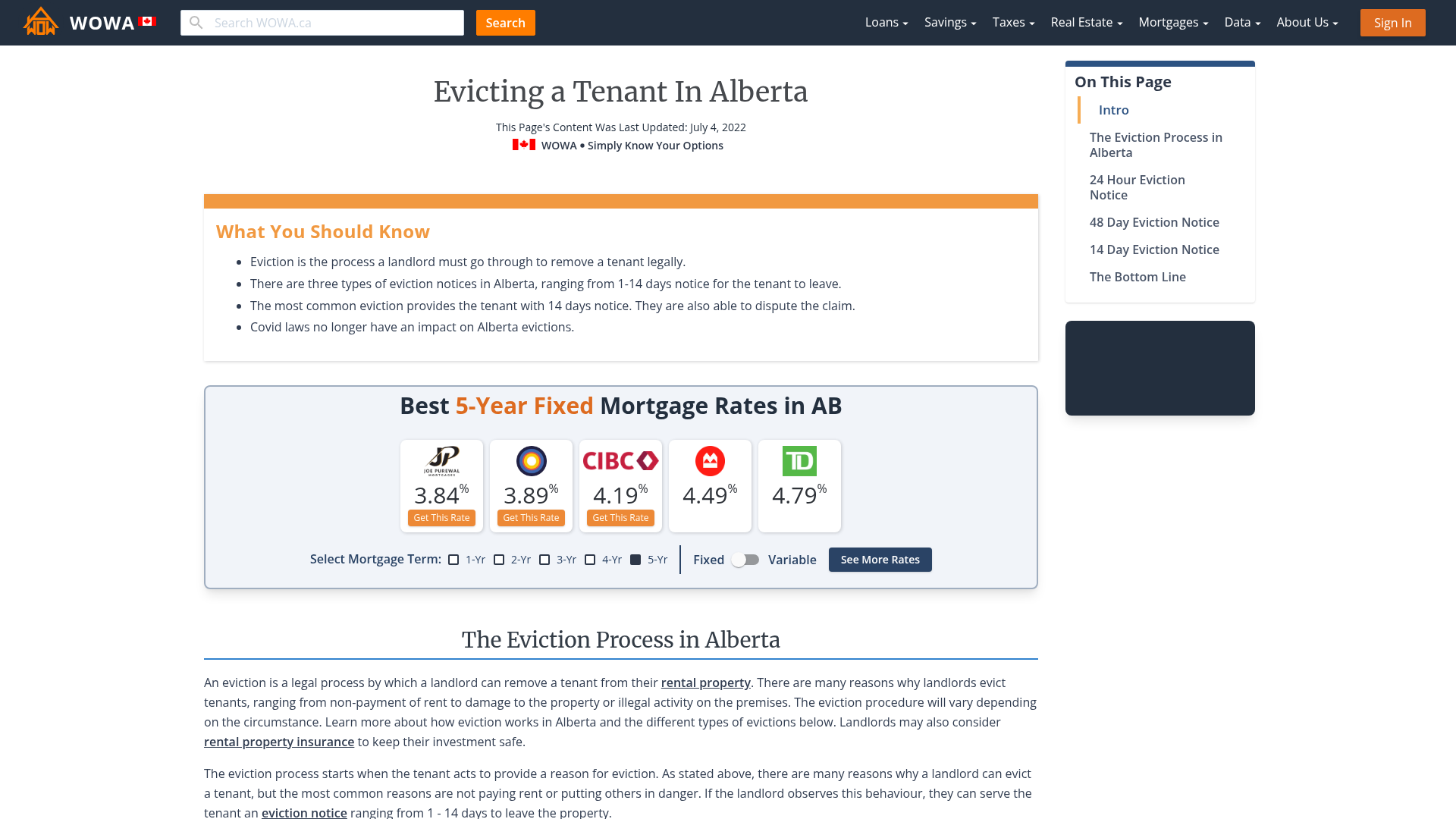 How to Evict a Bad Tenant in Alberta? WOWA.ca