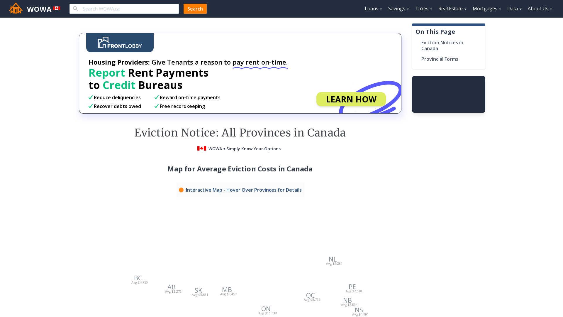 Eviction Notice Incl Ontario Quebec BC Alberta Forms   Eviction Notice 