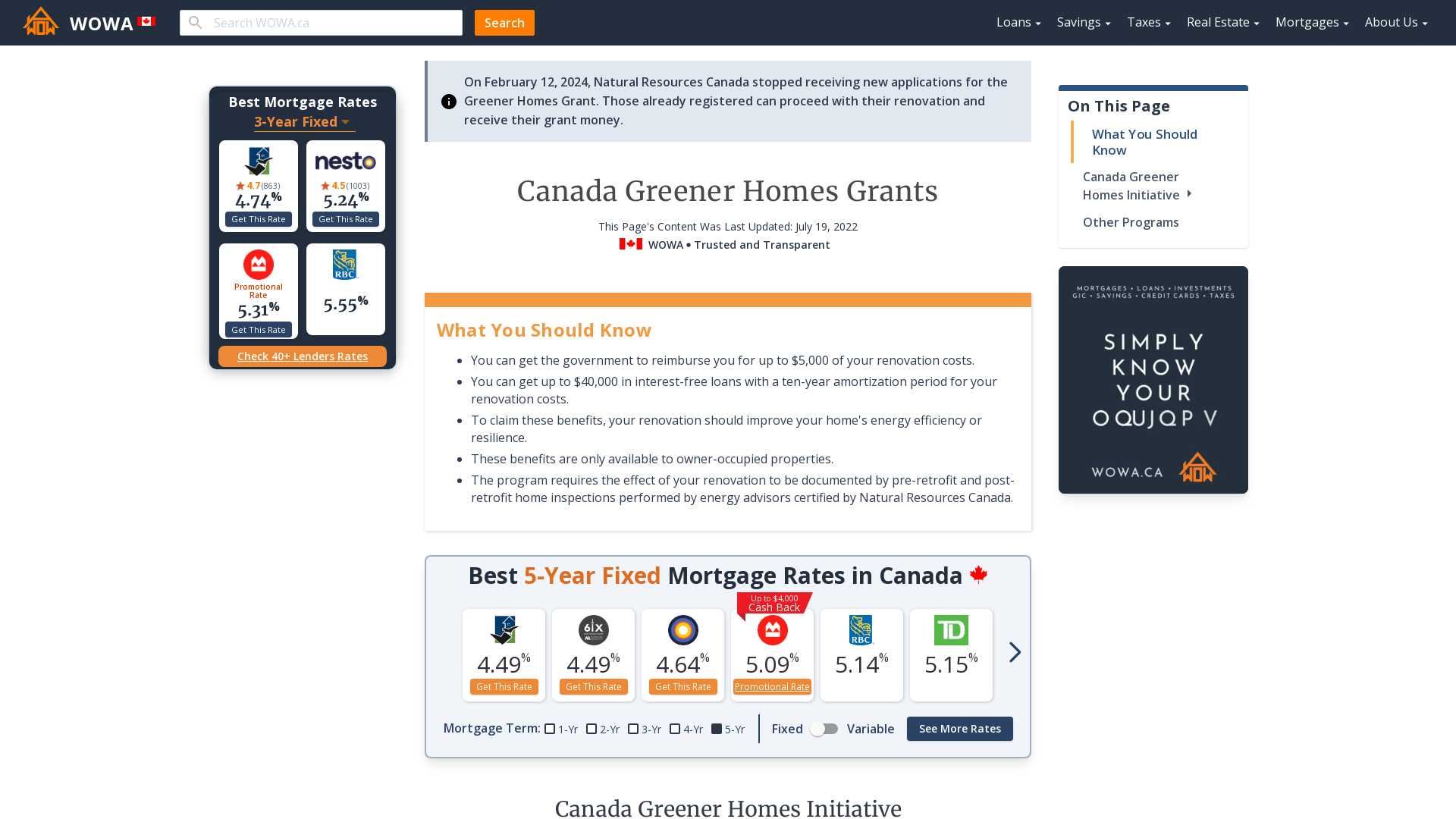 list-of-greener-homes-grants-in-canada-wowa-ca