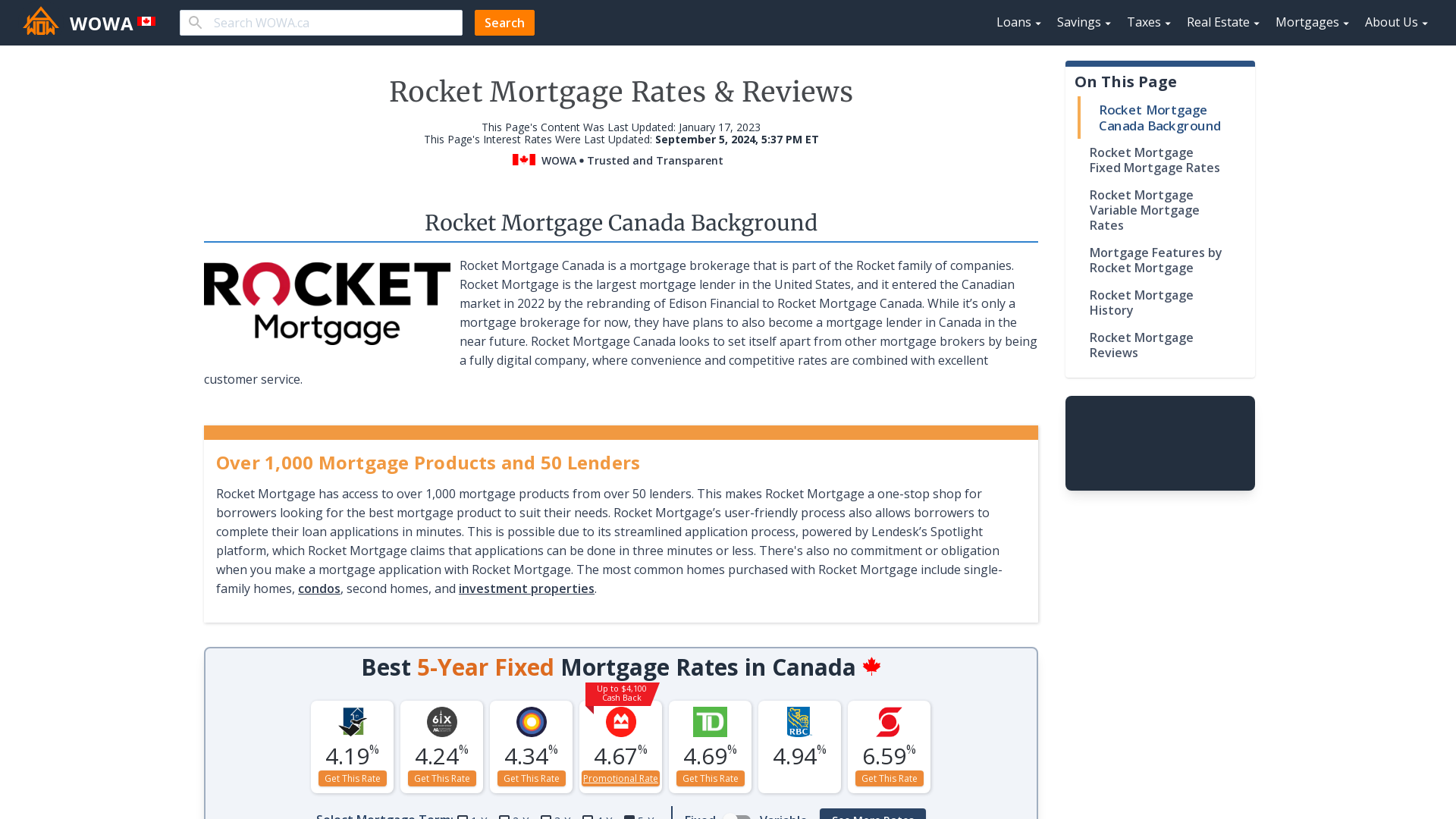 Rocket Fixed and Variable Mortgage Rates Jun 2024 From undefined