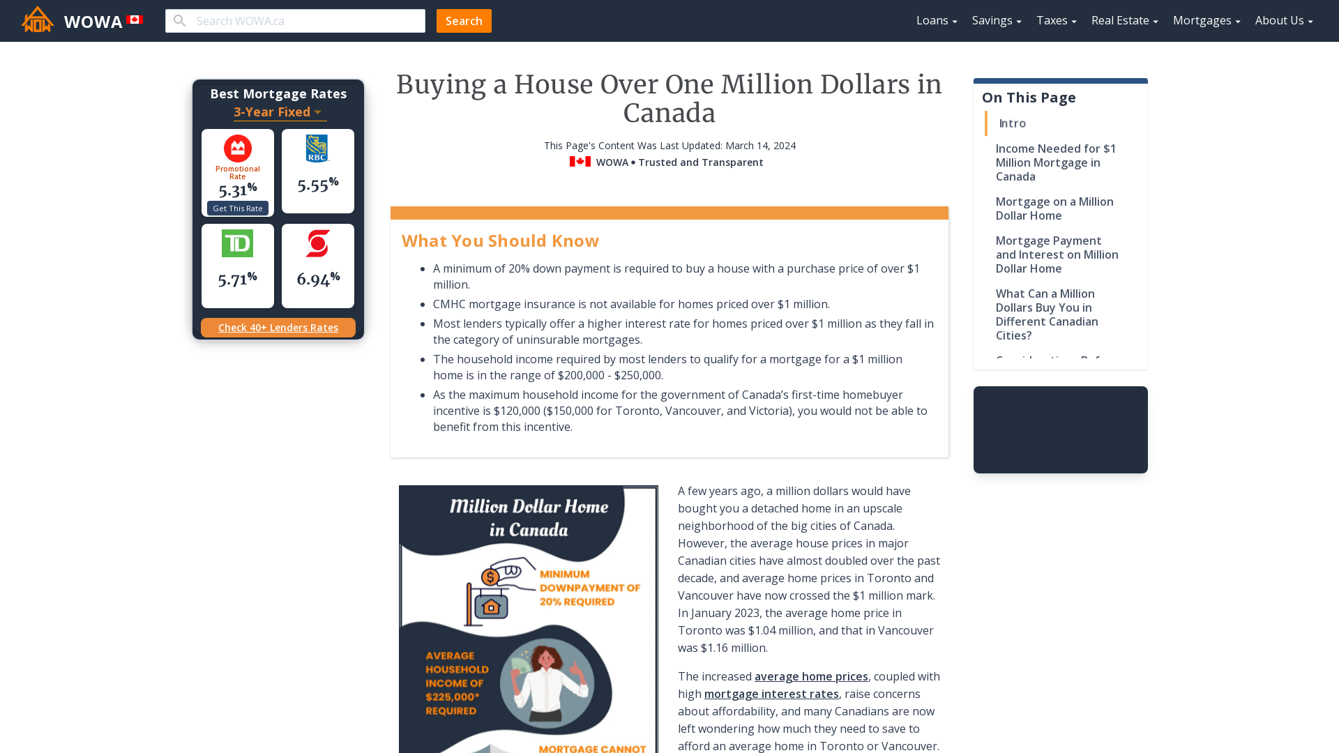 Can You Afford A Mortgage For A Million Dollar Home In Canada