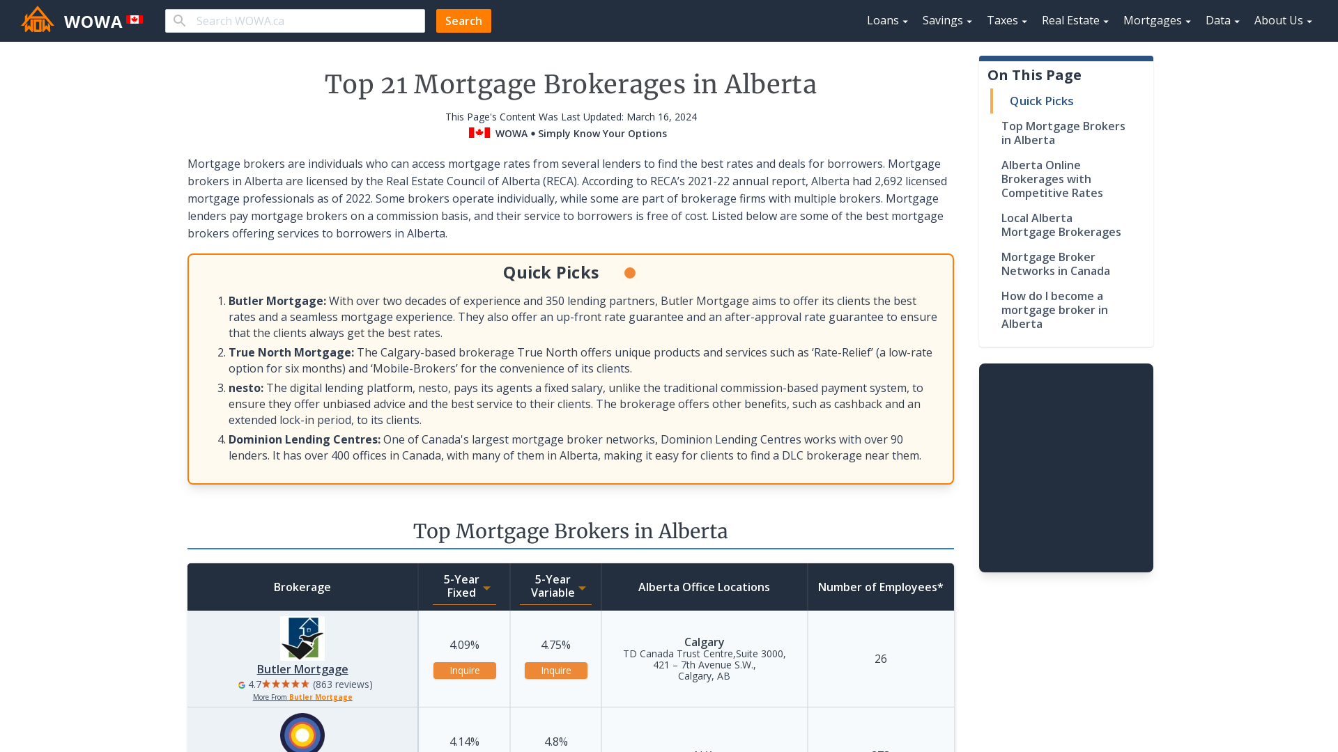 Top 21 Mortgage Brokerages In Alberta WOWA Ca   Mortgage Broker Alberta 