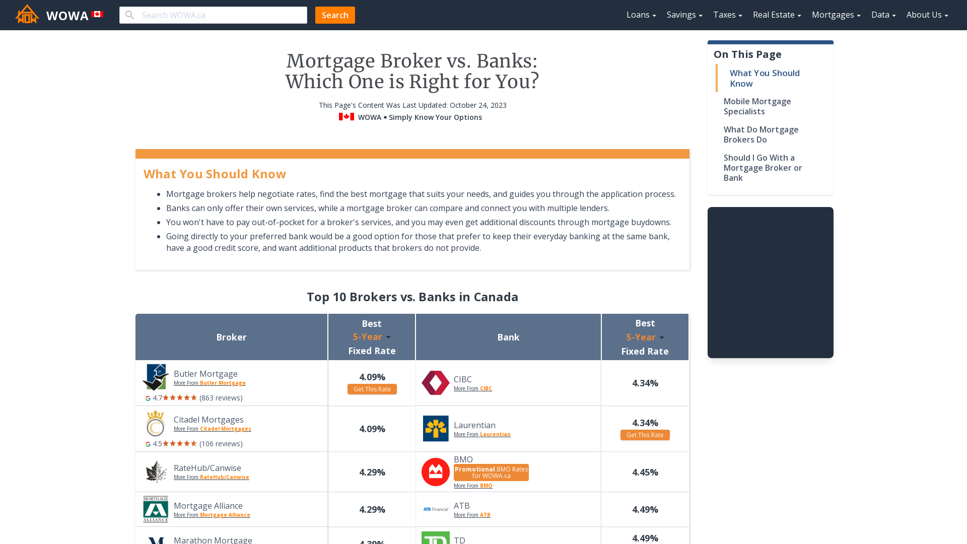 Mortgage Broker Vs Banks In Canada WOWA Ca   Mortgage Broker Vs Bank 