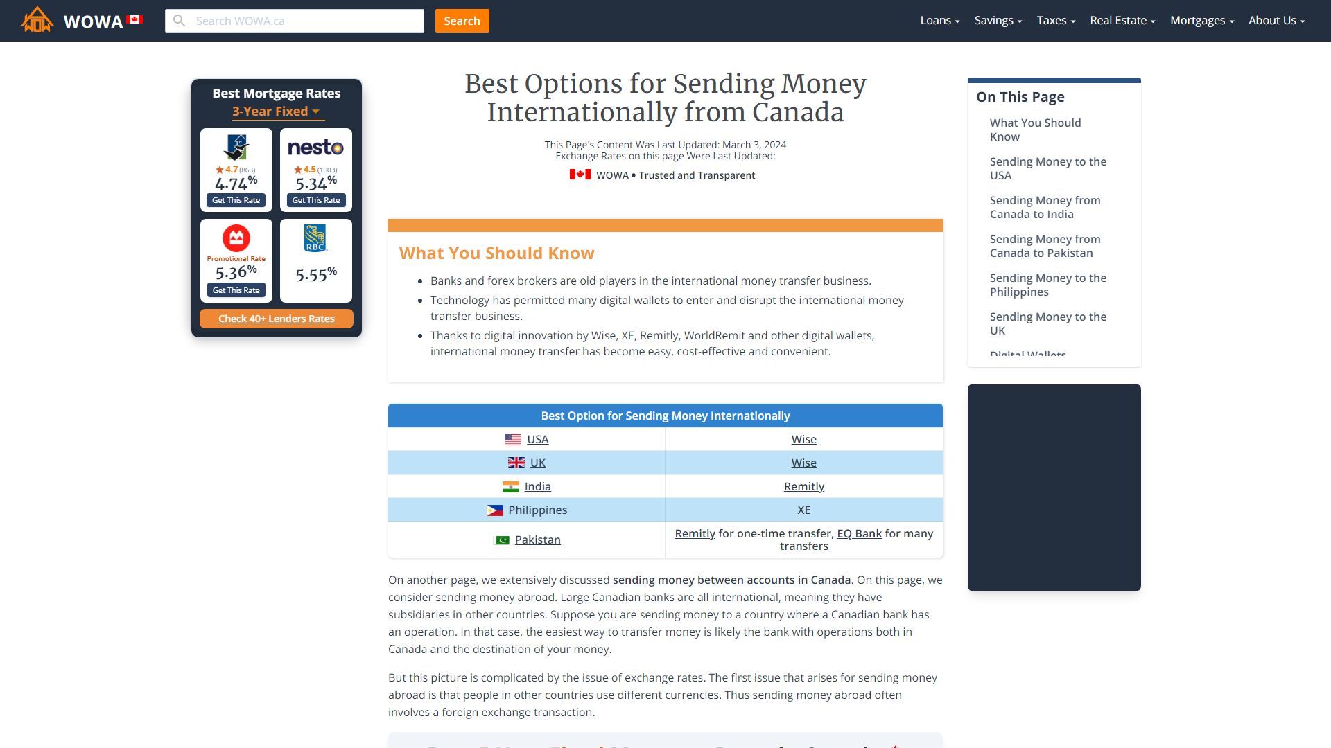 can we send money from usa to canada through remitly