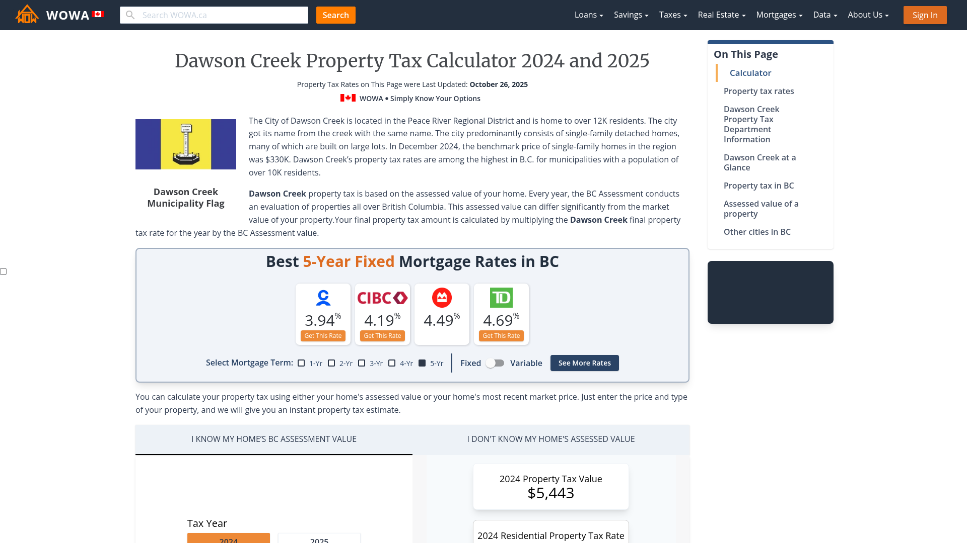 Dawson Creek Property Tax 2023 Calculator & Rates WOWA.ca