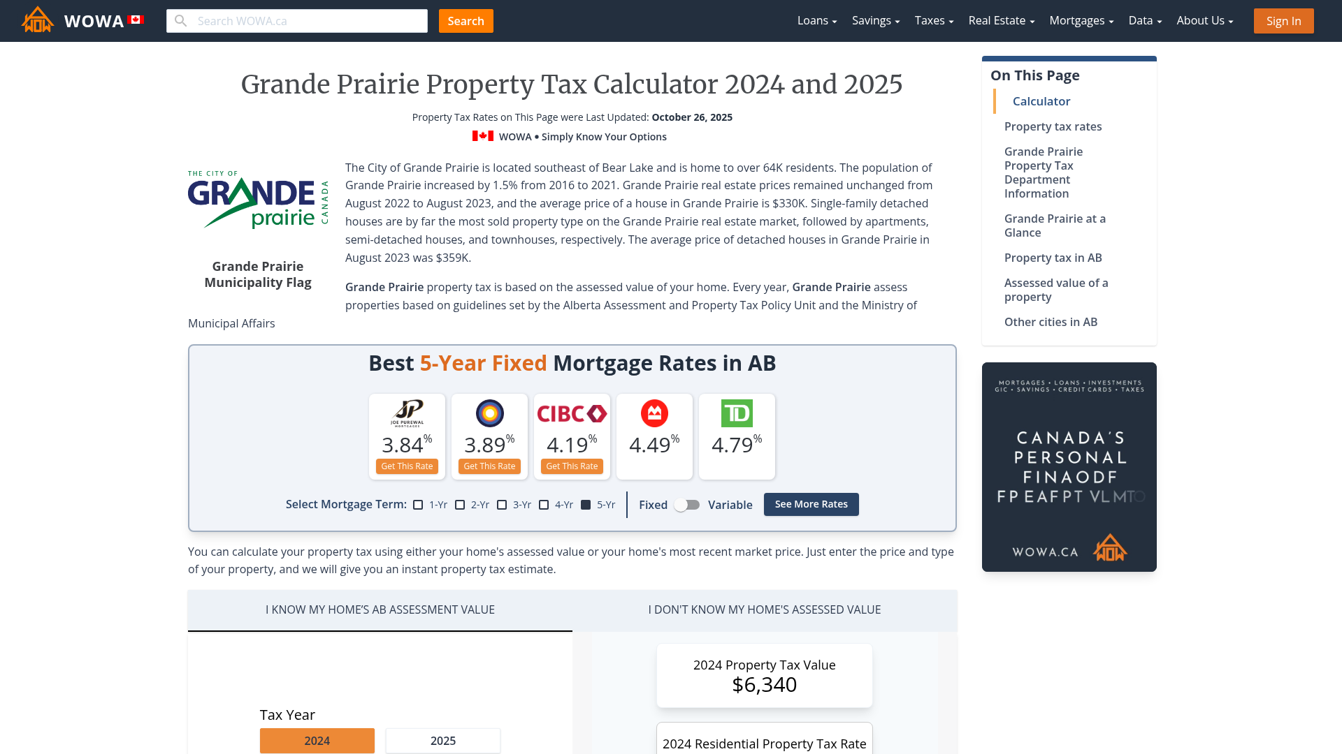 Grande Prairie Property Tax 2023 Calculator & Rates WOWA.ca