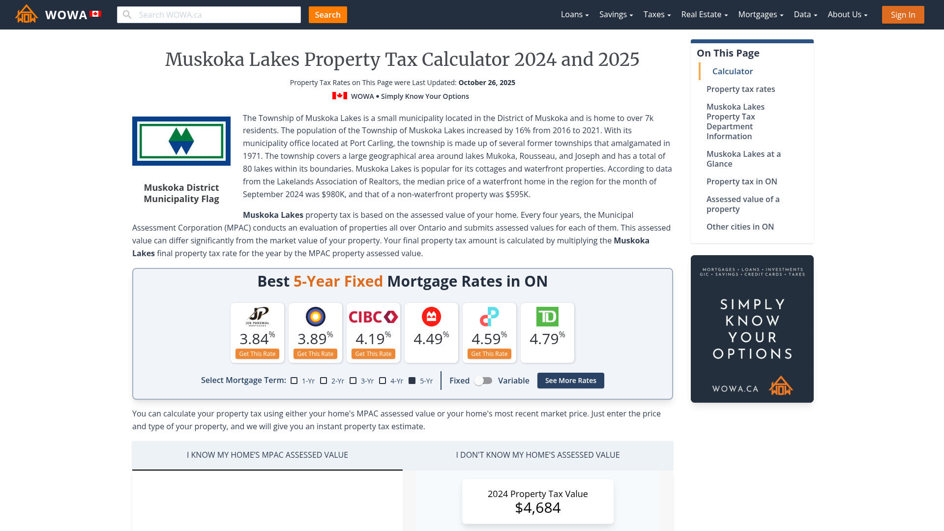Muskoka Lakes Property Tax 2023 Calculator & Rates WOWA.ca