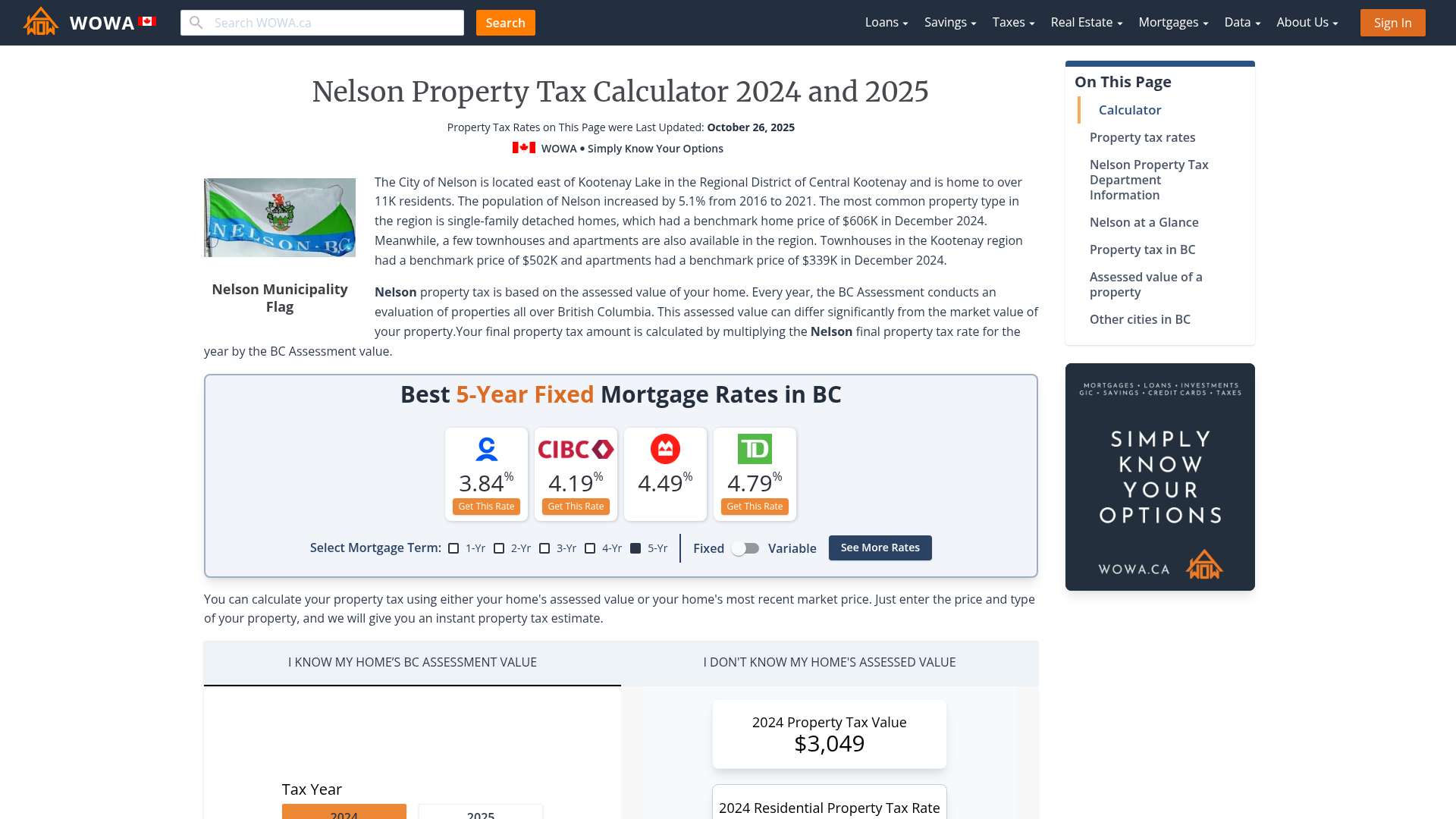 Nelson Property Tax 2023 Calculator & Rates WOWA.ca