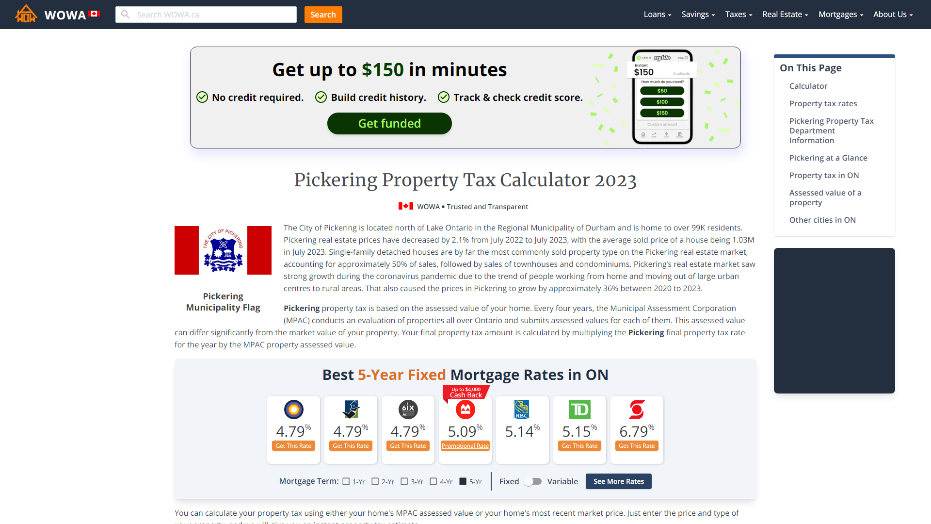 Pickering Property Tax 