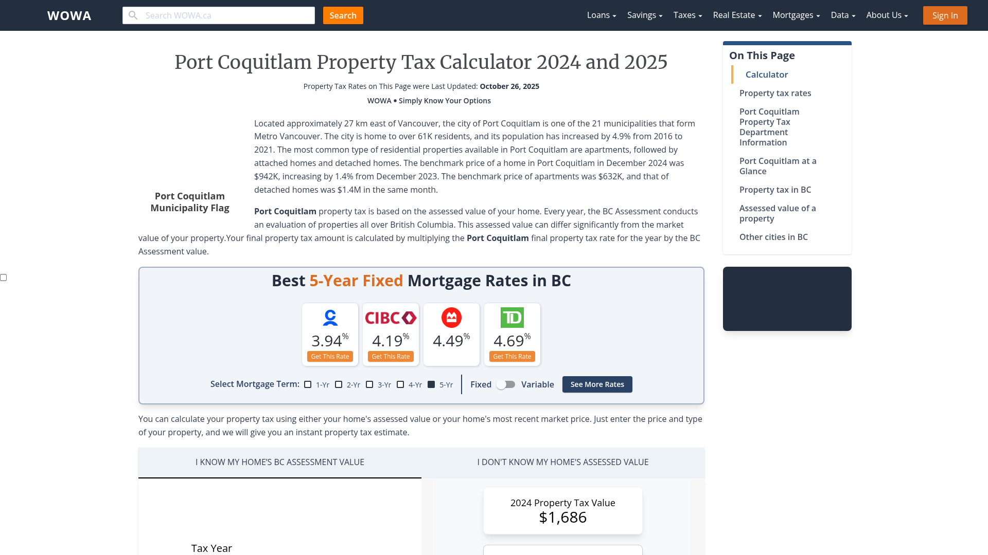 Port Coquitlam Property Tax 2023 Calculator & Rates WOWA.ca