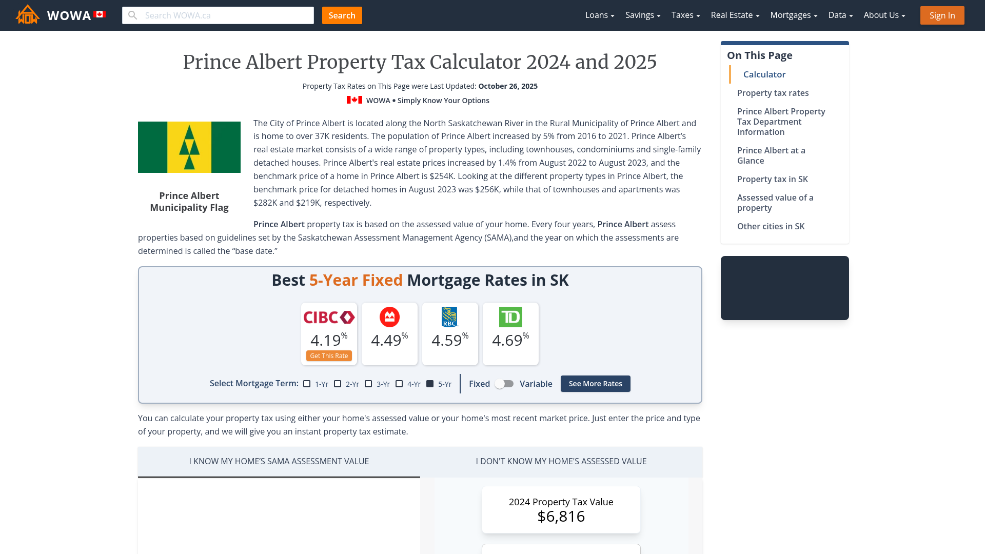 Prince Albert Property Tax 2023 Calculator & Rates WOWA.ca
