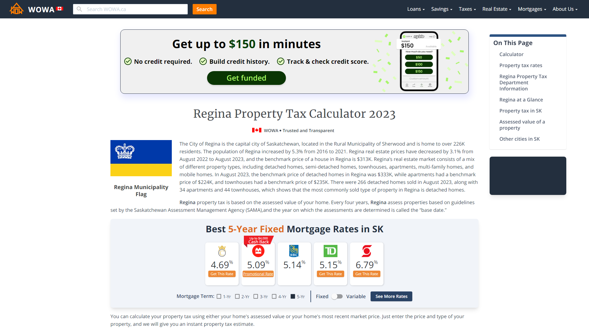 Regina Property Tax 2023 Calculator & Rates WOWA.ca