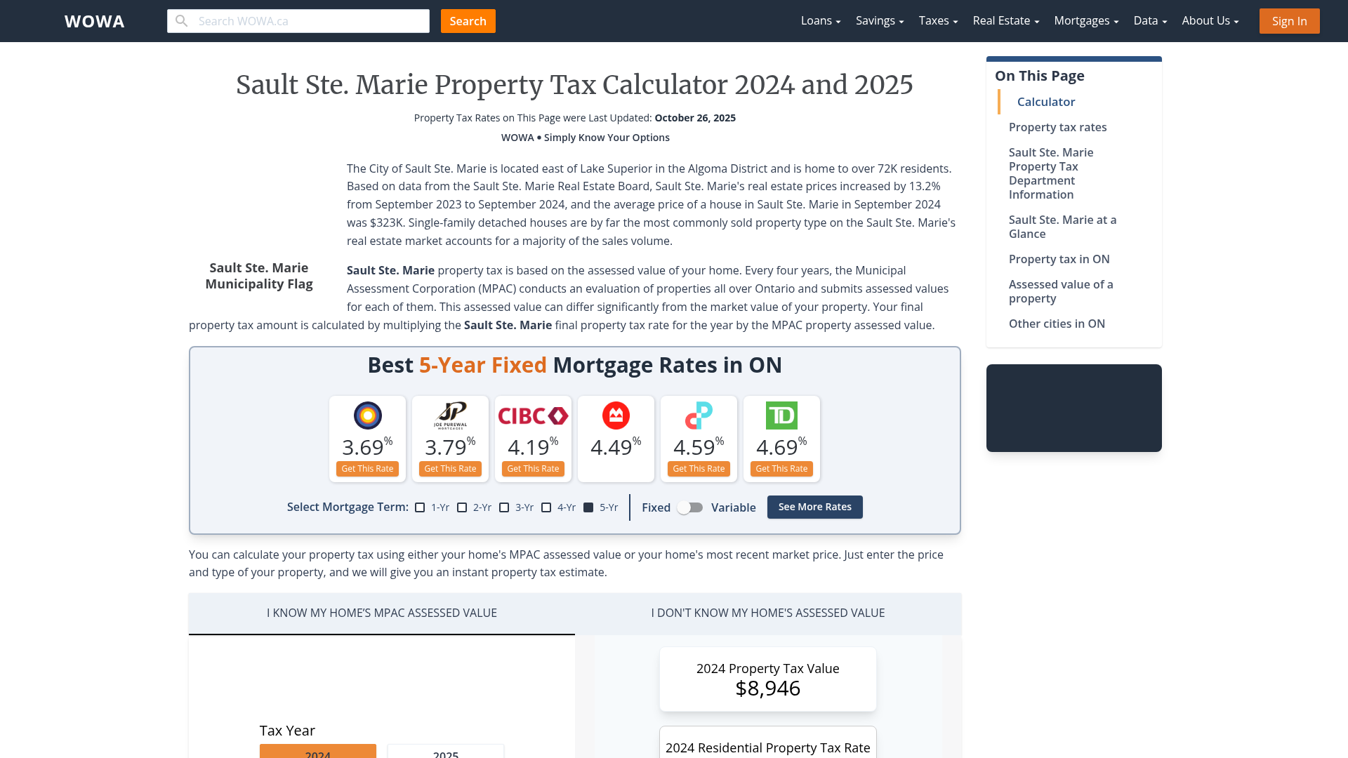 Sault Ste. Marie Property Tax 2023 Calculator & Rates WOWA.ca