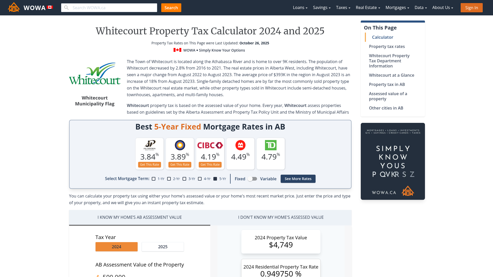 Whitecourt Property Tax 2023 Calculator & Rates WOWA.ca