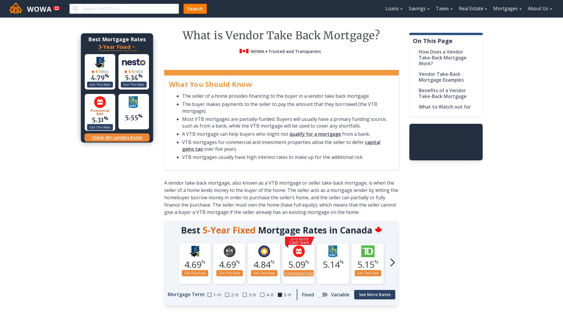 Vendor Take Back Mortgage Benefits & Risks  WOWA.ca Pertaining To vendor take back agreement template